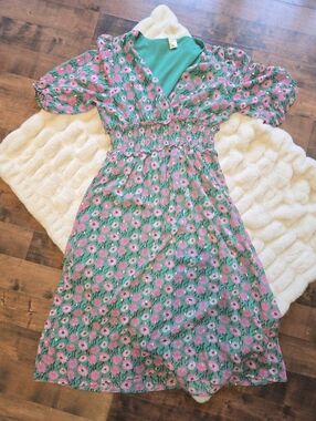 Melrose & Market Maxi [Large] Forest Fairy Bridgerton Flowy Floral Twirl Dress